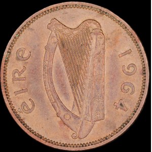 Ireland. 1/2 Penny 1964