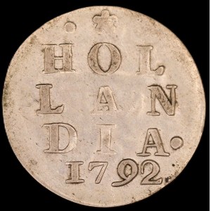 Netherlands. Holland 2 Stuiver 1792 Silver