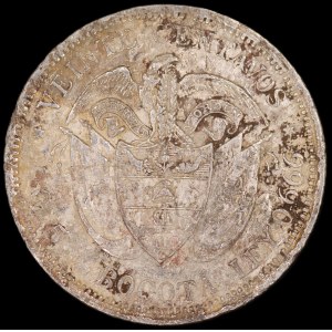Kolumbia. 20 Centavos 1897 Bogota Silver