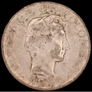 Colombia. 20 Centavos 1945 Bogota Silver