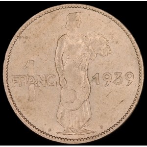 Luxembourg. 1 Franc 1939