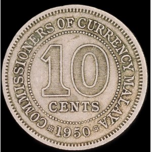 Malaya. 10 Cents 1950