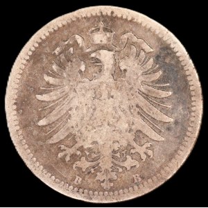 Germany. Empire 20 Pfennig 1874 B Hannover Silver