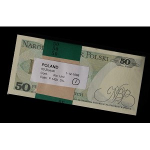 Poland. 1988 Original Bundle 50 Zlotych (100 Pcs)