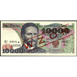 Poland. 1987 10000 Zlotych Prefix A WZOR