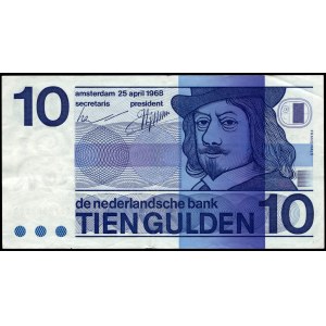 Netherlands. 10 Gulden 1968