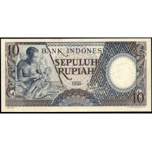 Indonesia. 10 Rupiah 1958