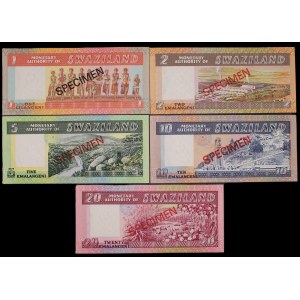 Swaziland. Specimen Set 1974 1 2 5 10 20 Emalangeni