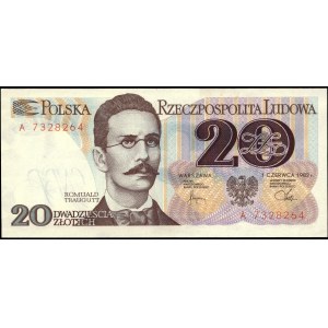 Poland. 1982 20 Zlotych Prefix A