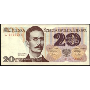 Poland. 1982 20 Zlotych Prefix C