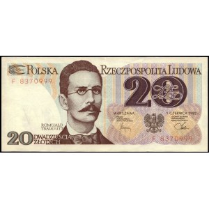 Poland. 1982 20 Zlotych Prefix F