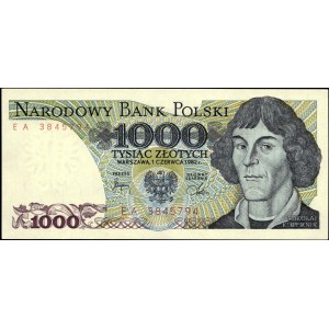 Poland. 1982 1000 Zlotych Prefix EA