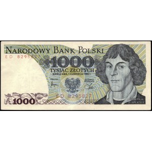 Poland. 1982 1000 Zlotych Prefix ED