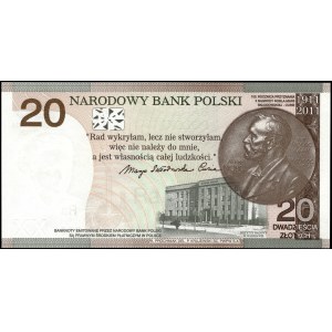 Poland. 2011 20 Zlotych Maria Curie