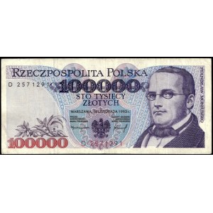 Poland. 1993 100000 Zlotych Prefix D