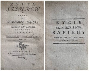 LIFE OF KAZIMIERZ LEON SAPIEHA- NICE COPY.