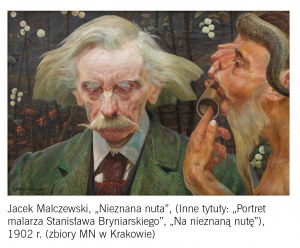 Jacek Malczewski (1854 Radom - 1929 Kraków), Szkic postaci Stanisława Bryniarskiego do obrazu „Nieznana nuta”