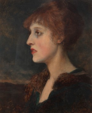 Jan Styka (1858 Lwów - 1925 Rzym), Portret młodej kobiety, ok, 1910
