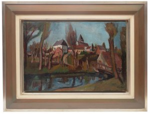 Henryk Epstein (1891 Łódź - 1944 Auschwitz), Miasteczko nad rzeką, ok. 1924 r.
