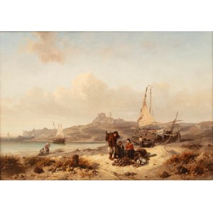 Fritz Hildebrandt (1819 Gdańsk -1885 Rom), Na brzegu, 1845 r.