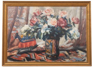 Teodor Grott (1884 Częstochowa - 1972 Kraków), Piwonie w wazonie