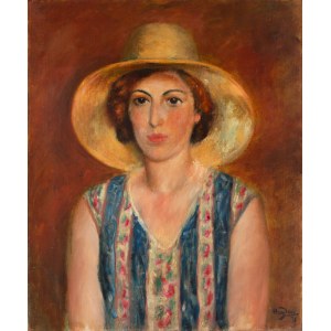 Henryk Hayden (1883 Varšava - 1970 Paříž), Portrét ženy v klobouku, 1931.