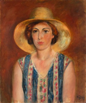 Henryk Hayden (1883 Warszawa - 1970 Paryż), Portret kobiety w kapeluszu, 1931 r.