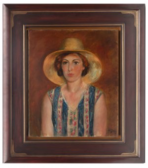 Henryk Hayden (1883 Warszawa - 1970 Paryż), Portret kobiety w kapeluszu, 1931 r.