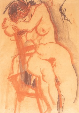Ludwik Klimek (1912 Skoczów - 1992 Nicea), Akt, 1958 r.