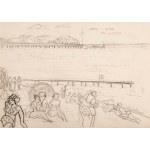 Władysław Brzosko (1912 Czyta/Syberia-2011 Arizona), Sopot. Plażowicze