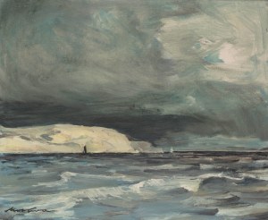 Marian Mokwa (1889 Malary - 1987 Sopot), Pod wieczór w Zatoce Gdańskiej