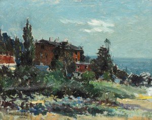 Eugeniusz Dzierzencki (1905 Warszawa - 1990 Sopot), Pejzaż z Orłowa, 1956 r.