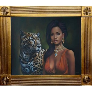 Catherine Rekiel, Girl with a Leopard, 2024