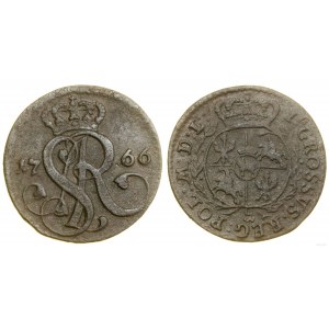 Polska, 1 grosz, 1766 g, Kraków