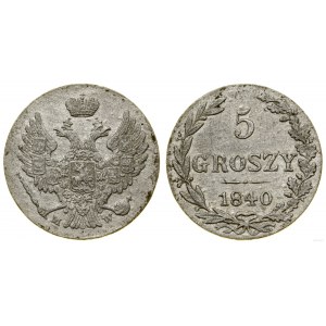Polska, 5 groszy, 1840 MW, Warszawa