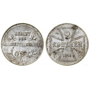 Pologne, 2 kopecks, 1916 J, Hambourg