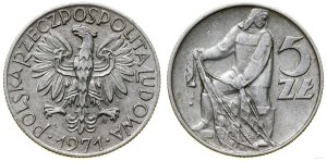 Poland, 5 gold, 1971, Warsaw