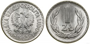 Poland, 1 zloty, 1965, Warsaw