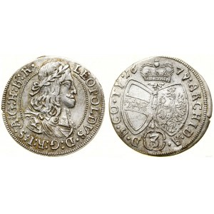 Austria, 3 krajcary, 1679, Hall