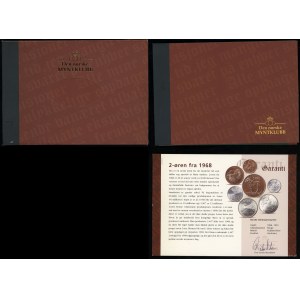 Norway, set of Norwegian coins in commemorative folder, 1971-1973, Kongsberg