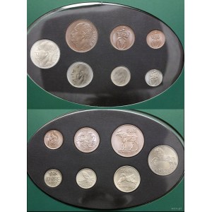 Norway, set of Norwegian coins in commemorative folder, 1971-1973, Kongsberg