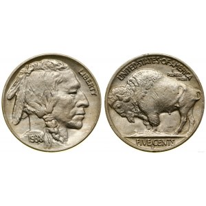 Stany Zjednoczone Ameryki (USA), 5 centów, 1938 D, Denver