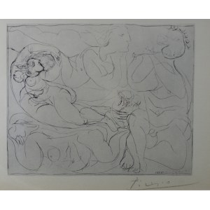 Picasso Pablo (1881-1973) Flute player with the muses z cyklu La suite Vollard 