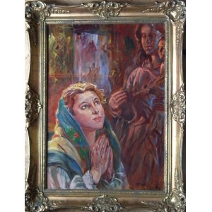 Wincenty Wodzinowski(1866 Igołomi-1940 Kraków),Modlitwa .O Boże daj męża, 1925