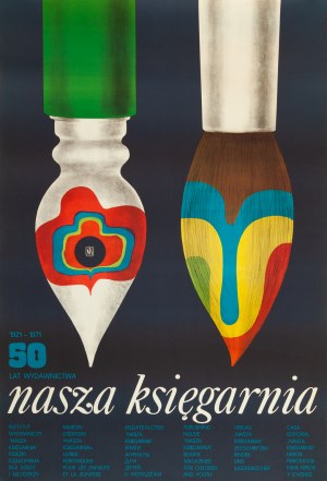 disegnato da Maciej URBANIEC (1925-2004), 50 anni della casa editrice Nasza Księgarnia, 1971