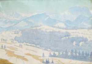 Alfred Terlecki (1883 Kielce - 1973 Zakopane), Panorama Tatr, 1928