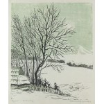 Irena Kuran-Bogucka (1925 Warszawa - 1995 Kartuzy), Pejzaż z Bukowiny, 1955