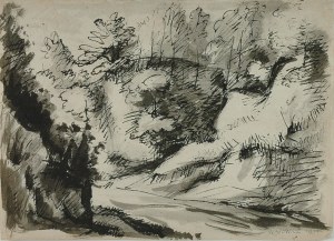 Kazimierz WĄSOWICZ (1888 - 1962), Landscape with Bushes