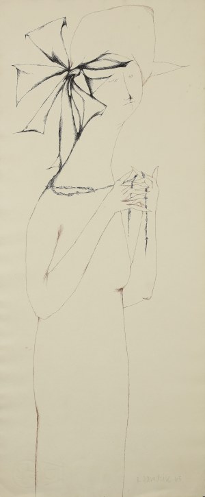 Barbara GAWDZIK-BRZOZOWSKA (ur. 1927), Portret kobiety, 1965