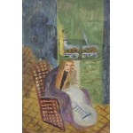 Janusz STRZAŁECKI (JAST), (1902 - 1983), Siedząca na fotelu, 1948